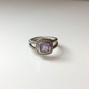 David Yurman Ring with Morganite and Diamonds